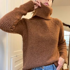 Madewell Brown Turtleneck Sweater
